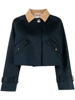 Thom Browne veste crop à détail noué - Bleu