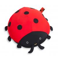 Cuddlebug knuffelkussen Lady Bug 30 x 30 cm rood