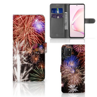 Samsung Note 10 Lite Wallet Case met Pasjes Vuurwerk