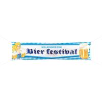 Oktoberfest Bierpullen Spandoek - 180x40cm