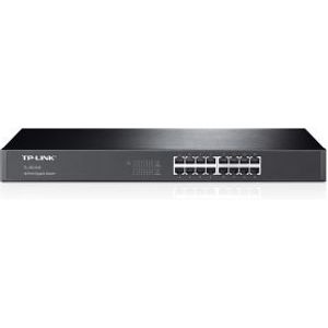 TP-LINK TL-SG1016 Managed L2 Gigabit Ethernet (10/100/1000) Zwart