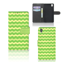 Sony Xperia Z1 Telefoon Hoesje Waves Green
