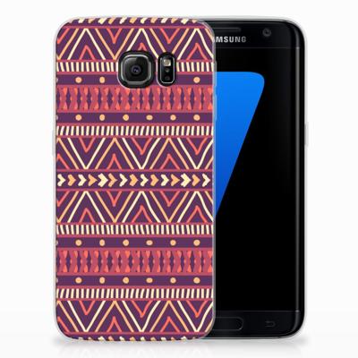 Samsung Galaxy S7 Edge TPU bumper Aztec Paars
