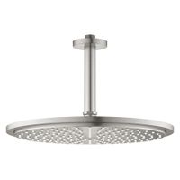 Regendoucheset Grohe Rainshower Cosmopolitan Metal 31 cm met Plafondarm Supersteel - thumbnail