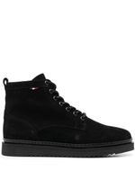 Tommy Hilfiger bottines Cleated en daim - Noir - thumbnail