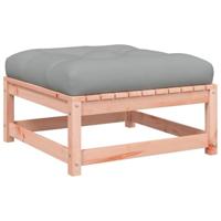 vidaXL Tuinvoetenbank met kussen massief douglashout, voetenbank, voetenbankje, voetenbank voor buiten, voetenbankje buiten, voetenbankje voor buiten