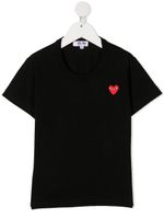 Comme Des Garçons Play Kids t-shirt à patch logo - Noir