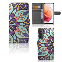 Samsung Galaxy S21 Hoesje Purple Flower