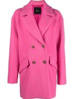 PINKO manteau croisé en laine mélangées - Rose