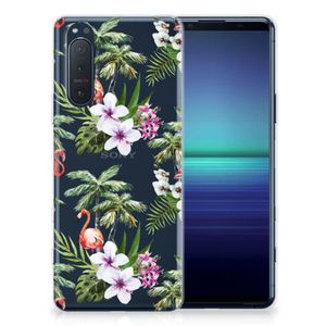 Sony Xperia 5II TPU Hoesje Flamingo Palms