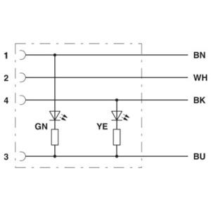 Phoenix Contact 1694800 Sensor/actuator aansluitkabel Aantal polen (sensoren): 4 1.50 m 1 stuk(s)