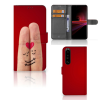 Sony Xperia 1 III Wallet Case met Pasjes Liefde - Origineel Romantisch Cadeau