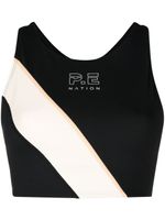 P.E Nation brassière de sport à logo imprimé - Noir - thumbnail