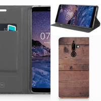 Nokia 7 Plus Book Wallet Case Old Wood