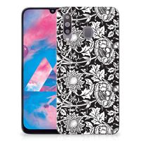 Samsung Galaxy M30 TPU Case Black Flowers