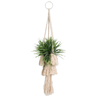 Handgemaakte Macramé Hanger - Jute - Plantenhouder (90 cm) Handgemaakte Macramé Hanger - Jute - Plantenhouder (90 cm)