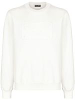 Dolce & Gabbana sweat à logo DG embossé - Blanc