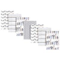 Hudson Baby Baby Flannel Burp Cloths 7pk, Royal Safari, One Size