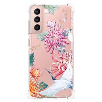 Samsung Galaxy S21 FE Case Anti-shock Bird Flowers - thumbnail