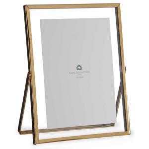 Giftdecor Fotolijstje voor 13 x 18 cm foto - goud - metaal - Modern - frame 18 x 23 cm - staand