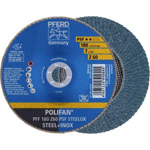 PFERD 67666185 PFF 180 Z 60 PSF STEELOX Lamellenschijf Diameter 180 mm Boordiameter 22.23 mm RVS, Staal 10 stuk(s)