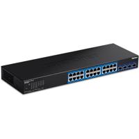 TRENDnet, TEG-30284, 24-poorts Web Smart Switch, met 24 x Gigabit poorten en 4 x 10G OptiPlex + slots,