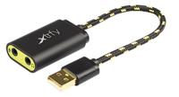 Xtrfy SC1, externe USB-geluidskaart, audio geoptimaliseerd voor e-sports, compatibel met PC, MAC & PS4, plug & play, compact ontwerp, zwart-geel