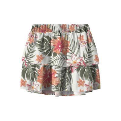 NAME IT KIDS rok Vinaya van gerecycled polyester groen/oranje/ecru NAME IT KIDS rok Vinaya van gerecycled polyester groen/oranje/ecru