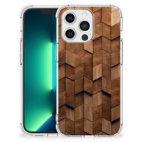 Stevig Telefoonhoesje voor iPhone 13 Pro Max Wooden Cubes