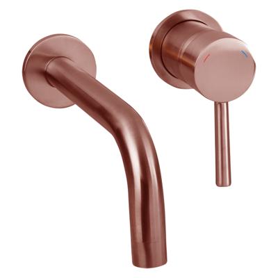 Differnz inbouw wastafelkraan rood koper Differnz inbouw wastafelkraan rood koper