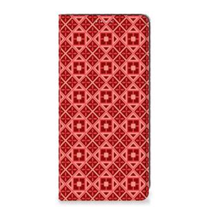 Samsung Galaxy A21s Hoesje met Magneet Batik Rood