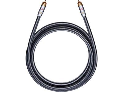 Oehlbach Cinch Audio Aansluitkabel [1x Cinch-stekker - 1x Cinch-stekker] 4.40 m Zwart Vergulde steekcontacten