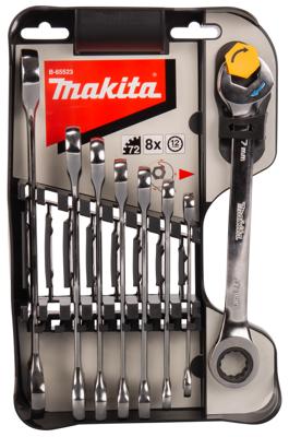 Makita Steek-Ring Ratelsleutelset (8-delig) B-65523