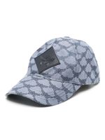 MCM casquette en jean à logo en jacquard - Bleu - thumbnail