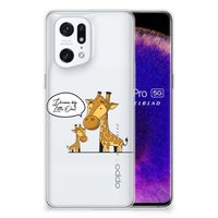 OPPO Find X5 Pro Telefoonhoesje met Naam Giraffe