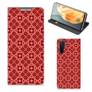 OPPO Reno3 | A91 Hoesje met Magneet Batik Rood