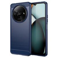 Xiaomi Redmi A3 Geborsteld TPU Hoesje - Koolstofvezel - Blauw