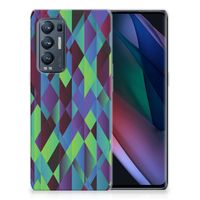 OPPO Find X3 Neo TPU Hoesje Abstract Green Blue - thumbnail