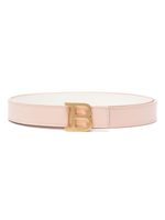 Balmain ceinture réversible en cuir à boucle logo - Rose