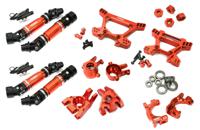 Integy VXHD Billet Machined Conversion Kit, Rood - Traxxas Rustler 4x4, Traxxas Hoss 4x4