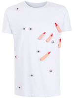 Amir Slama t-shirt en coton à appliqué - Blanc - thumbnail