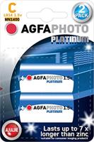 AgfaPhoto 110802626 AgfaPhoto 110-802626 Baby C-batterijen LR14 2 stuks alkaline blauw-zilver