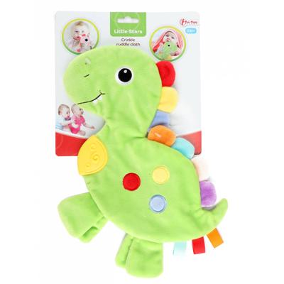 Toi-toys Knisperdoekje Dino Junior Pluche 35 Cm Groen