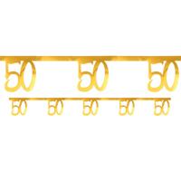 Slinger 50 jaar goudkleurig metallic 2.5m