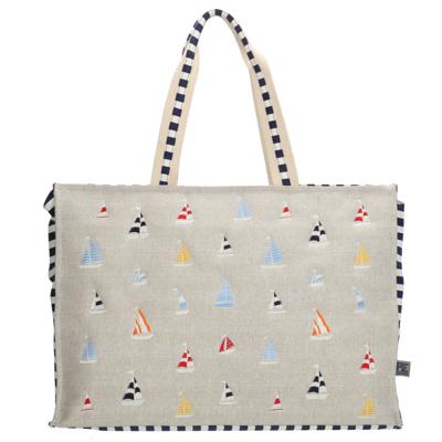 PE Florence Strandtas Blauw Grijs