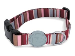 MORSO HALSBAND HOND GERECYCLED SKYLINE ROOD / ROZE 43-70X2,5 CM