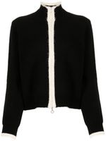 b+ab cardigan nervuré à fermeture zippée - Noir