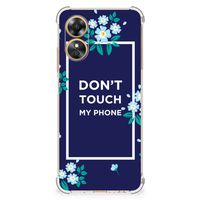 OPPO A17 Anti Shock Case Flowers Blue DTMP