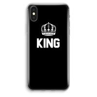 King zwart: iPhone XS Max Transparant Hoesje