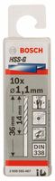 Bosch Accessoires Metaalboren HSS-G, Standard 1,1 x 14 x 36 mm 10st - 2608585467 - thumbnail